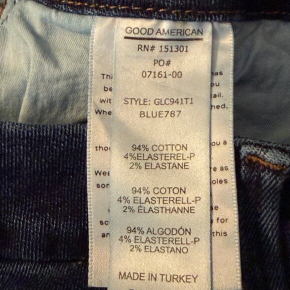 Good American Good Legs Skinny Jeans Size 8/29 Dark Wash Stretch Denim GLC941T1 - Picture 5 of 7